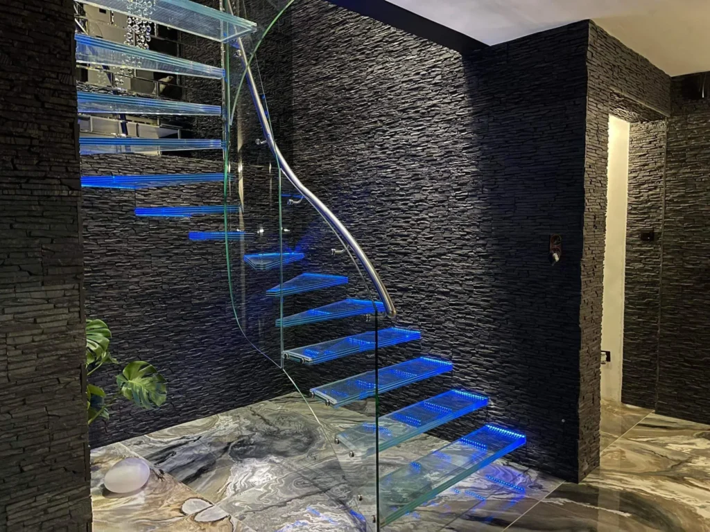 Floating shelf stairs
